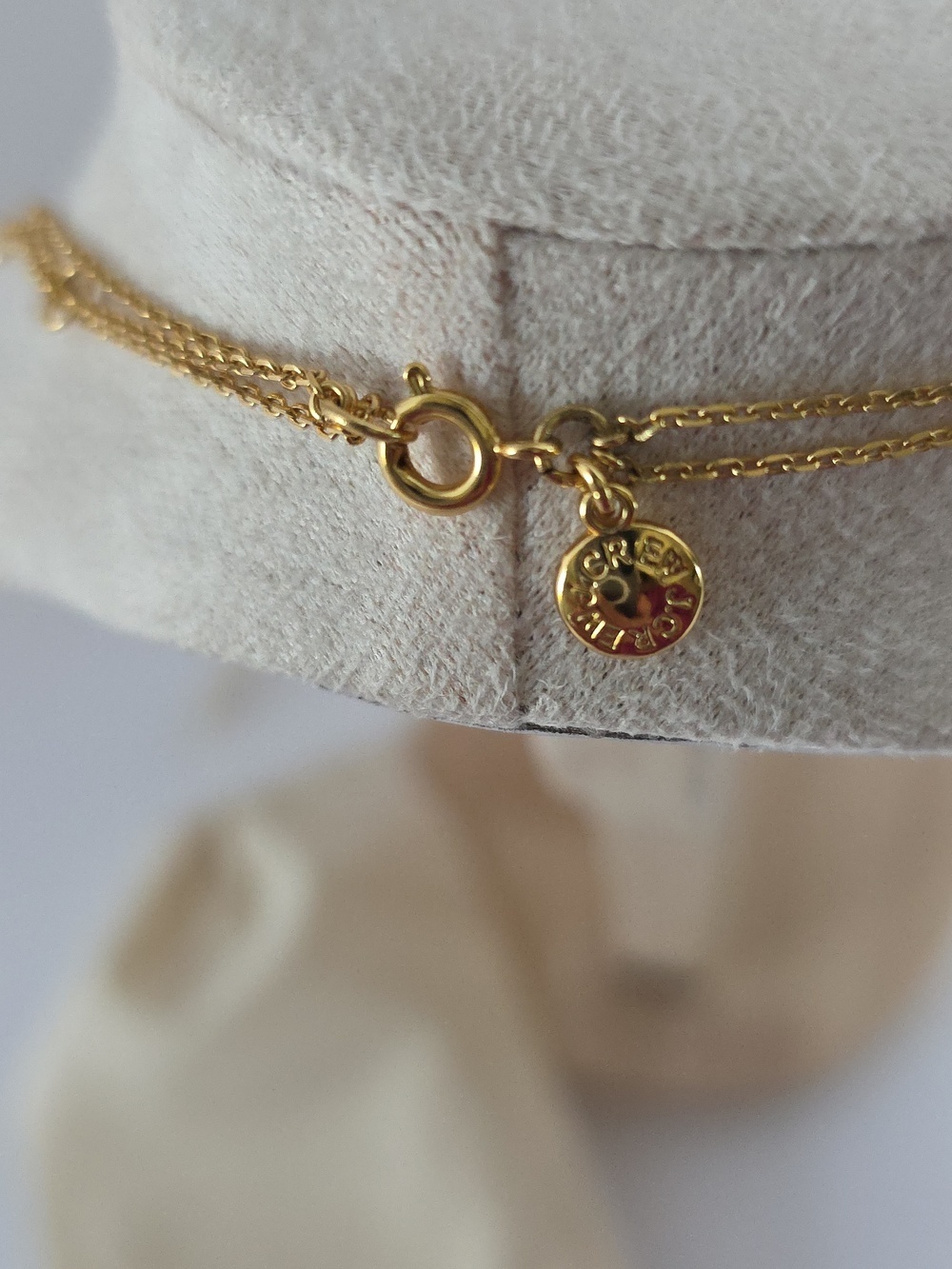 J.CREW Double Chain Gold And Pearl Necklace - Picture 3 of 5